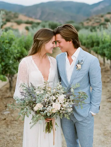 Happy couple at a wedding